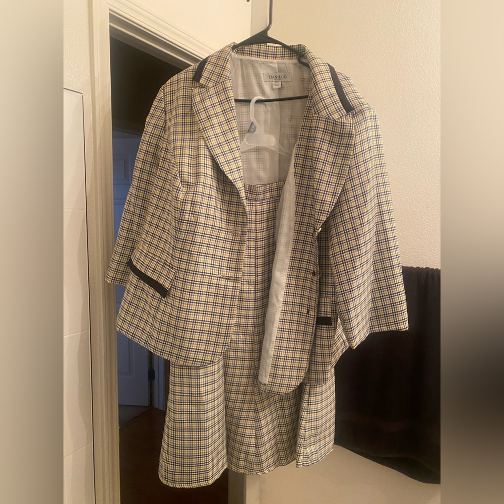 Yellow plaid blazer